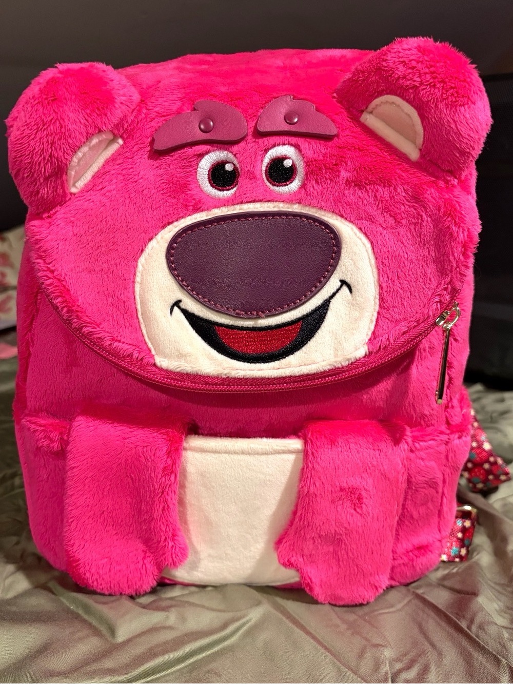 Lotso bear Pink Plush Bear Backpack